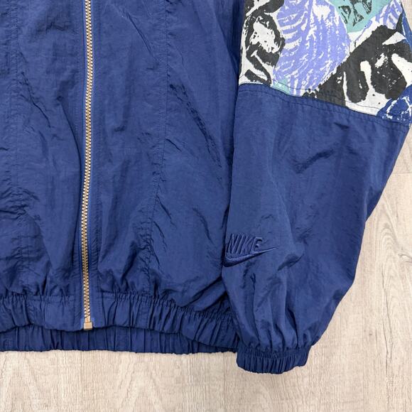 Vintage Nike Windbreaker Tracksuit Women's Medium Full Set Blue Geometric 90s - Picture 4 of 14